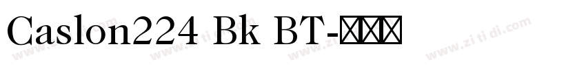 Caslon224 Bk BT字体转换